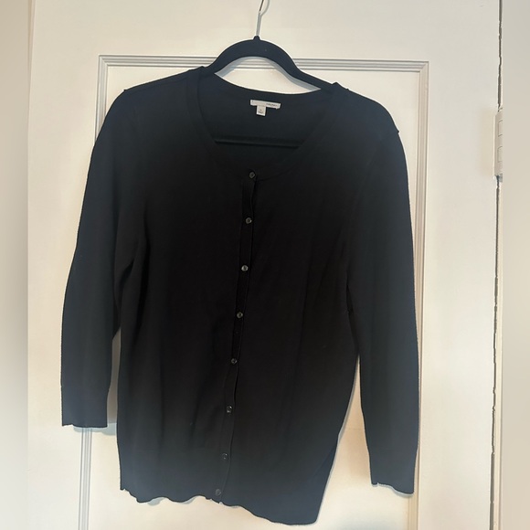 Black Button Up Cardigan, Size XL - Picture 1 of 5